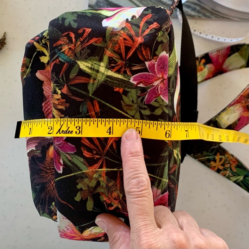 Herschel Supply Co. Hoffman Nova Mini Backpack Floral Tropical Print Black/Pink - Picture 13 of 14
